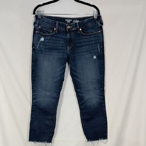 EUC Denizen Levi's Low Rise Straight Ankle Raw Edge Jeans Women's Size 11 W30